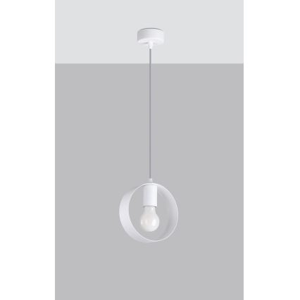 Lampa wisząca na linkę TITRAN 1xE27/60W/230V biała