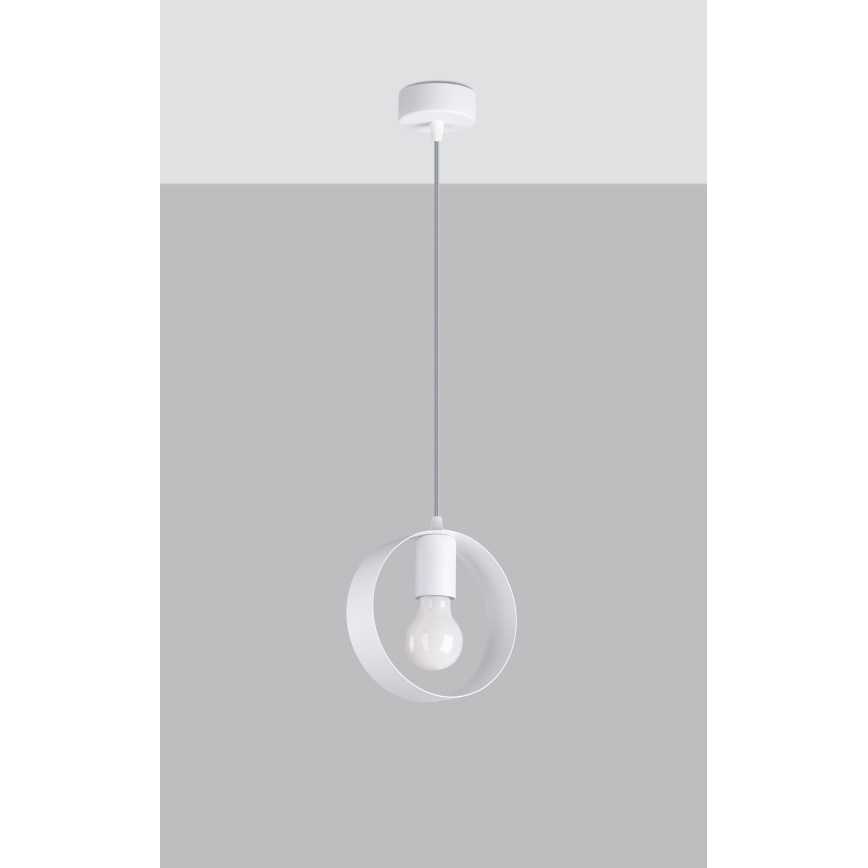 Lampa wisząca na linkę TITRAN 1xE27/60W/230V biała