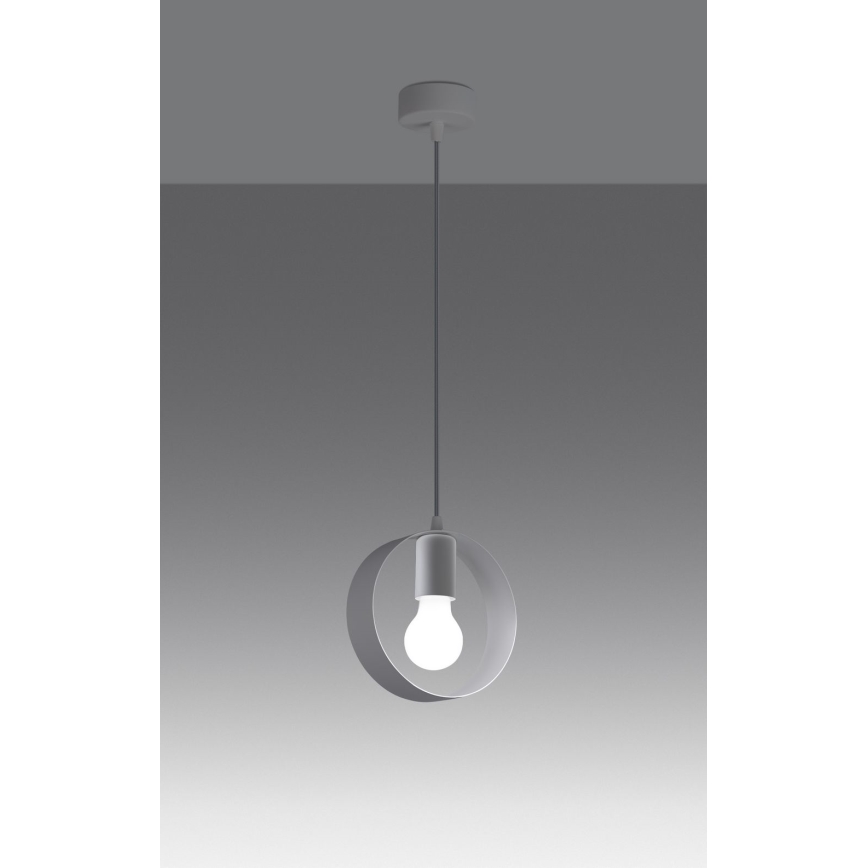 Lampa wisząca na linkę TITRAN 1xE27/60W/230V biała