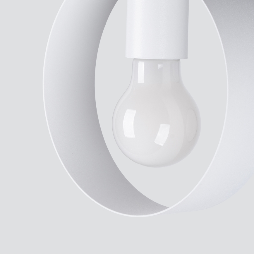 Lampa wisząca na linkę TITRAN 1xE27/60W/230V biała