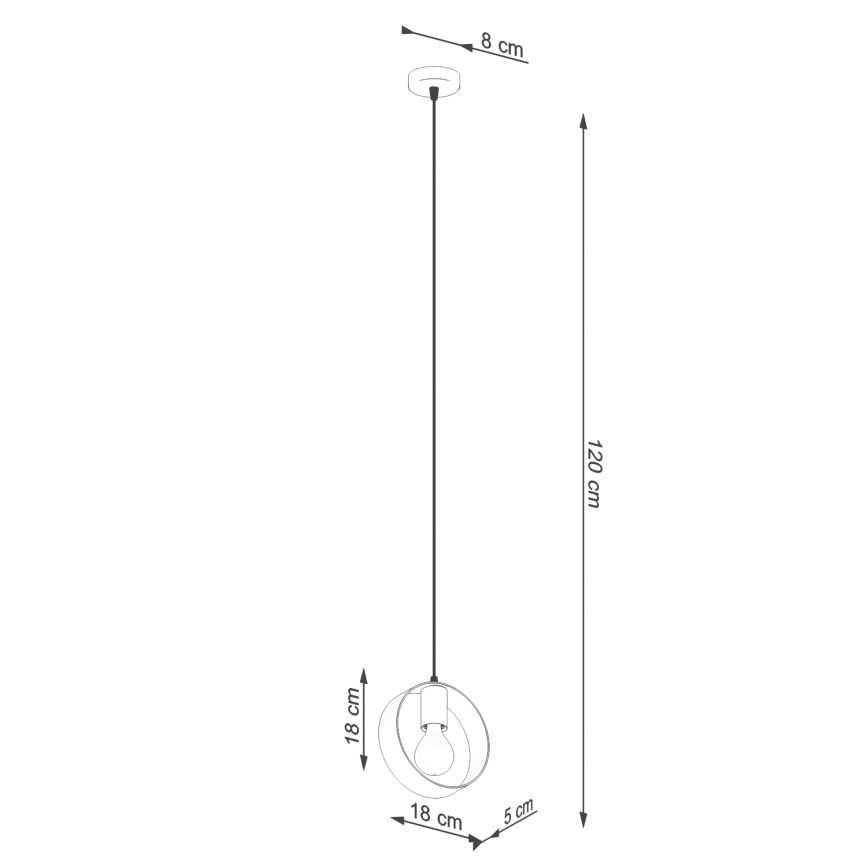 Lampa wisząca na linkę TITRAN 1xE27/60W/230V biała