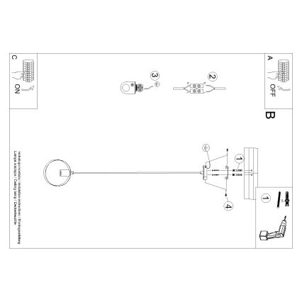 Lampa wisząca na linkę TITRAN 1xE27/60W/230V biała