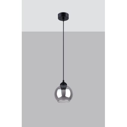 Lampa wisząca na linku ALINO 1xE27/60W/230V czarna