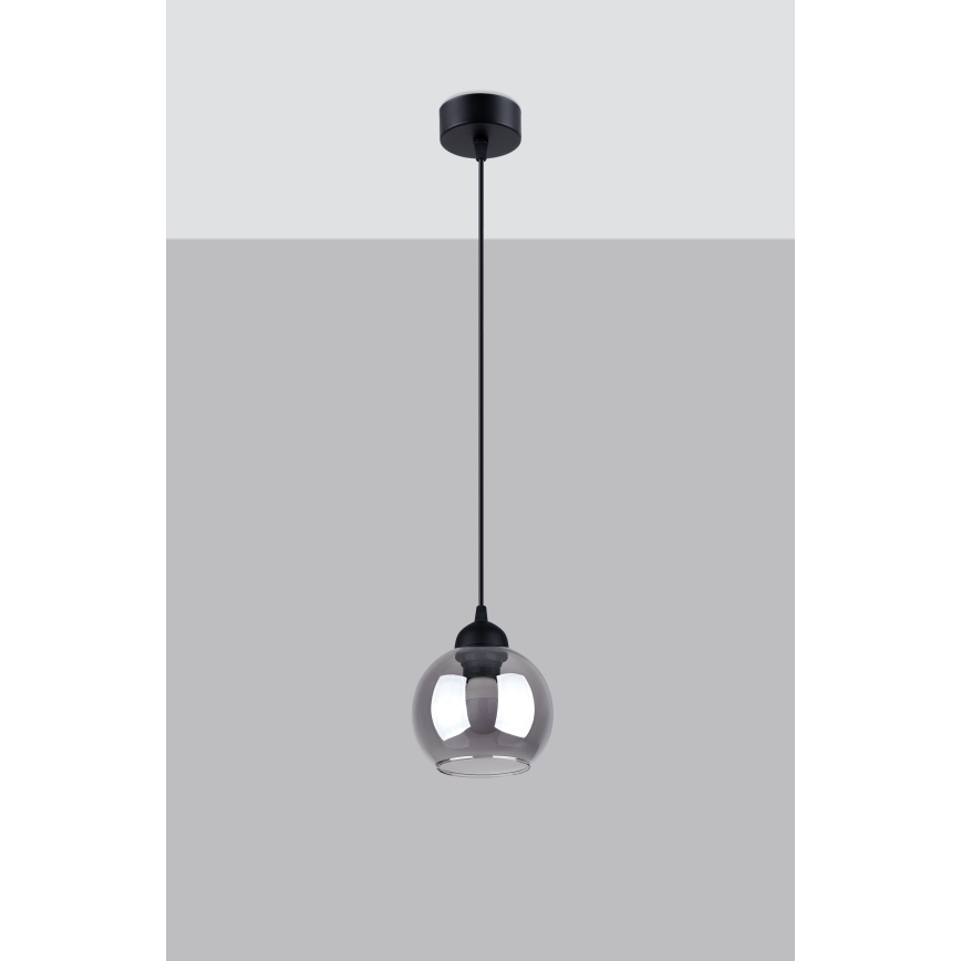 Lampa wisząca na linku ALINO 1xE27/60W/230V czarna