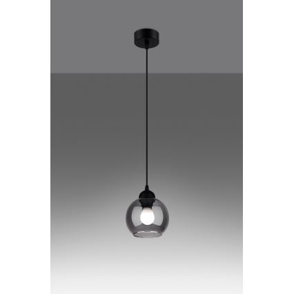 Lampa wisząca na linku ALINO 1xE27/60W/230V czarna