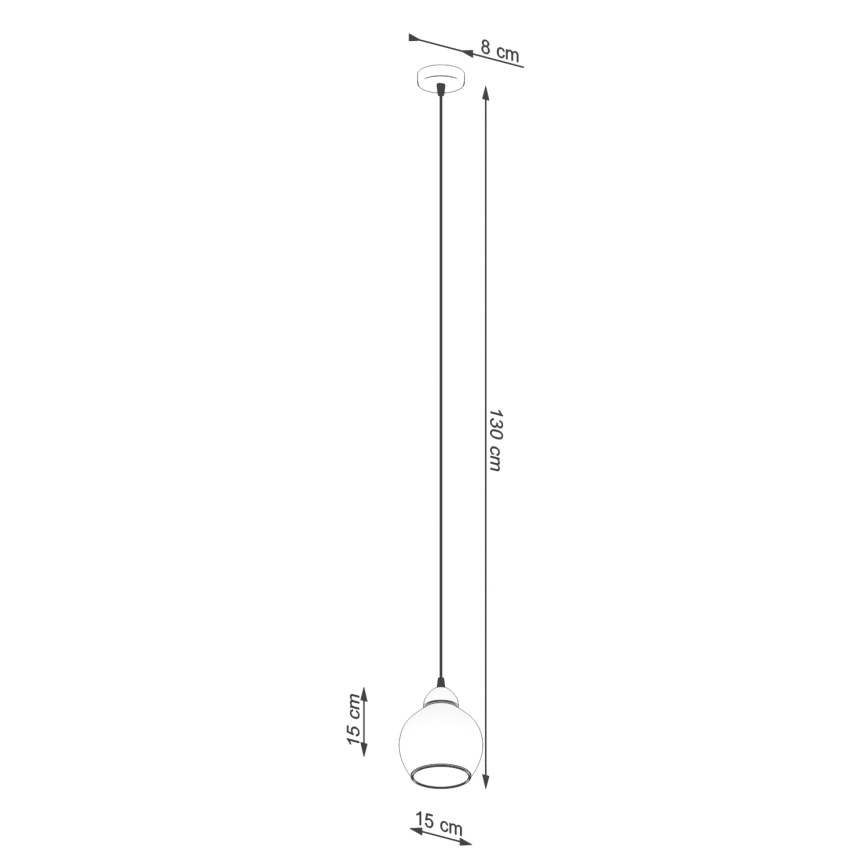 Lampa wisząca na linku ALINO 1xE27/60W/230V czarna