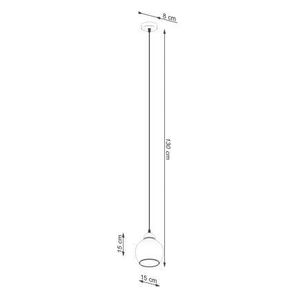 Żyrandol na lince ALINO 1xE27/60W/230V czarny