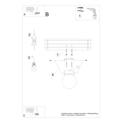 Plafon YOLI 1xG9/12W/230V biały