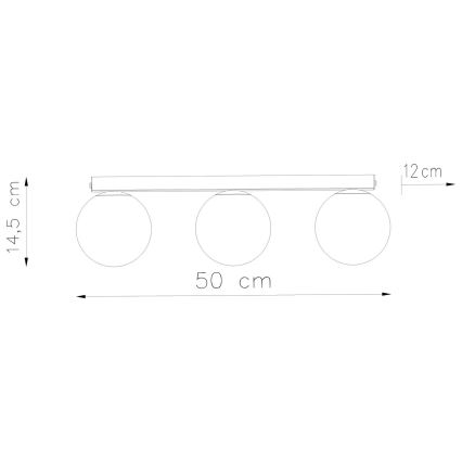 Plafon YOLI 3xG9/12W/230V czarny