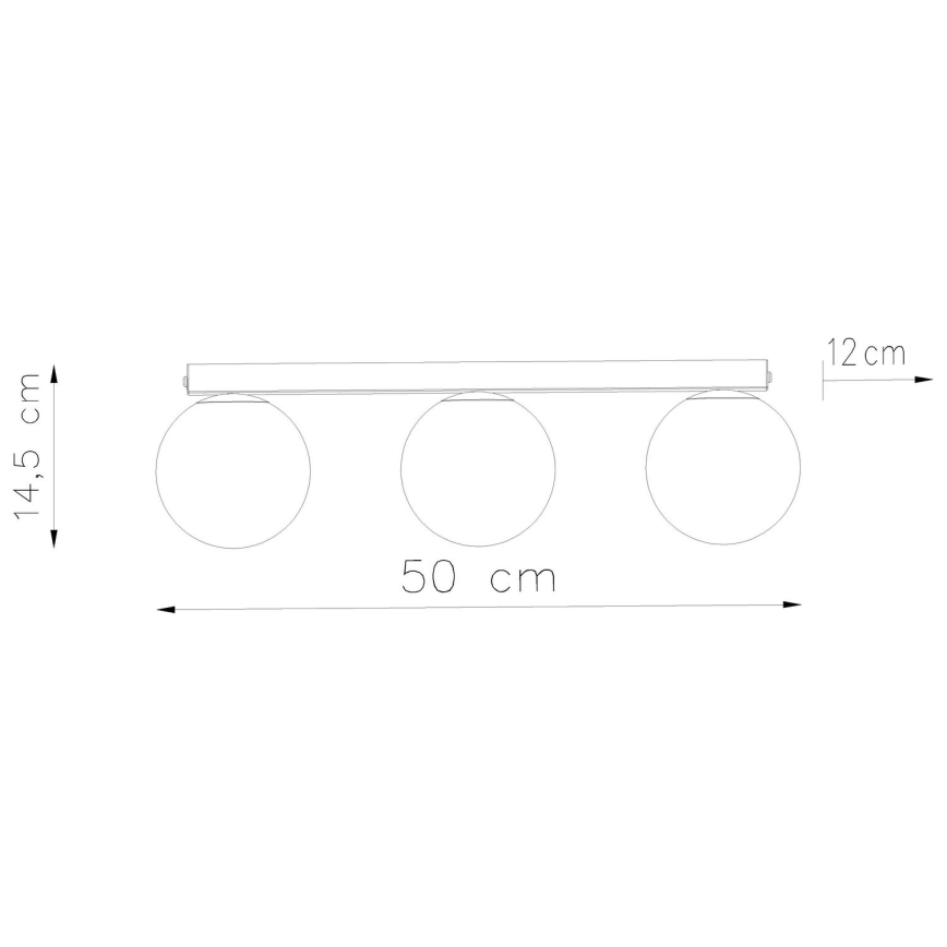 Plafon YOLI 3xG9/12W/230V czarny
