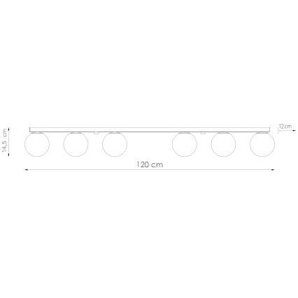 Lampa sufitowa YOLI 6xG9/12W/230V czarna