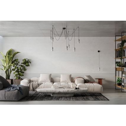 Żyrandol na lince NESO 5xE27/15W/230V pająk beton