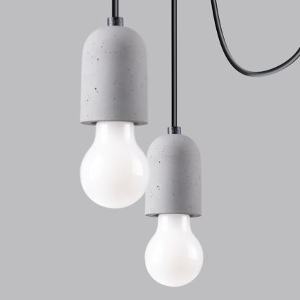 Żyrandol na lince NESO 5xE27/15W/230V pająk beton