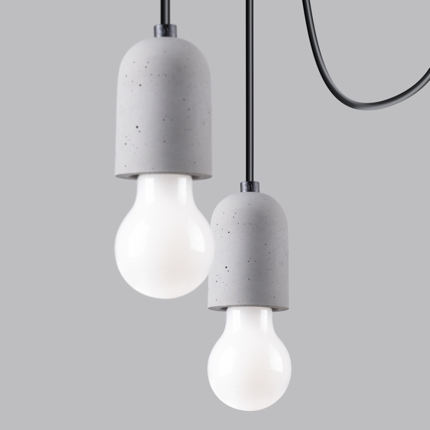 Żyrandol na lince NESO 5xE27/15W/230V pająk beton
