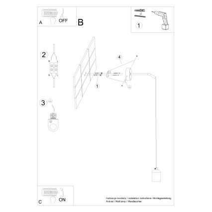 Kinkiet NESO 1xE27/15W/230V beton