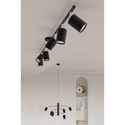 Oświetlenie punktowe LEMMI 4xGU10/10W/230V czarne