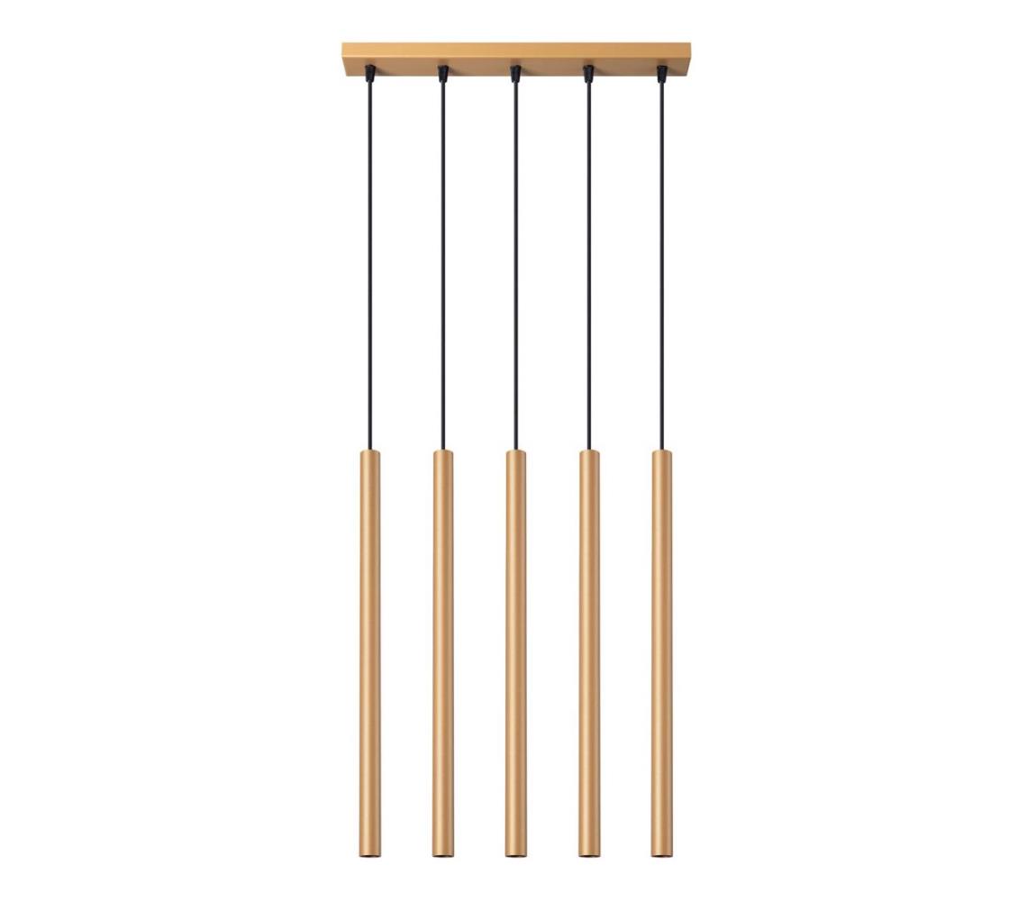 SL.1173 - Żyrandol na lince PASTELO 5xG9/8W/230V złoty