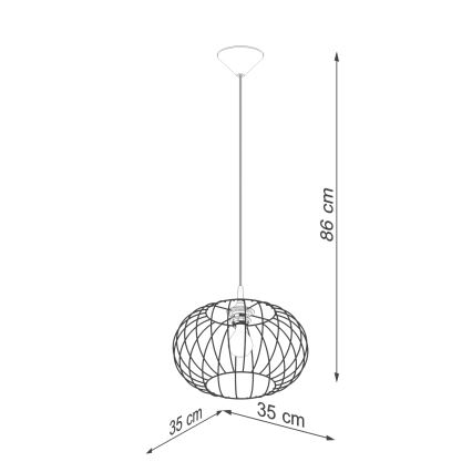 Żyrandol na lince TSUNO 1xE27/15W/230V czarny