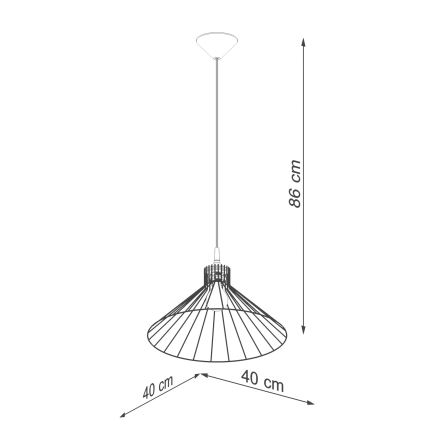 Żyrandol na lince EDA 1xE27/15W/230V czarny