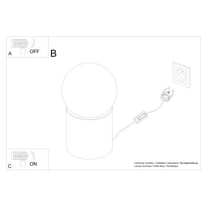 Lampa stołowa BOOMO 1xG9/8W/230V buk