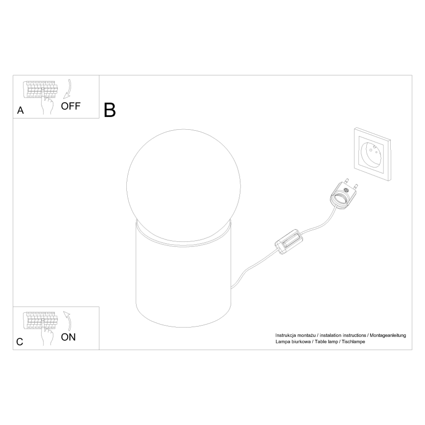 Lampa stołowa BOOMO 1xG9/8W/230V buk