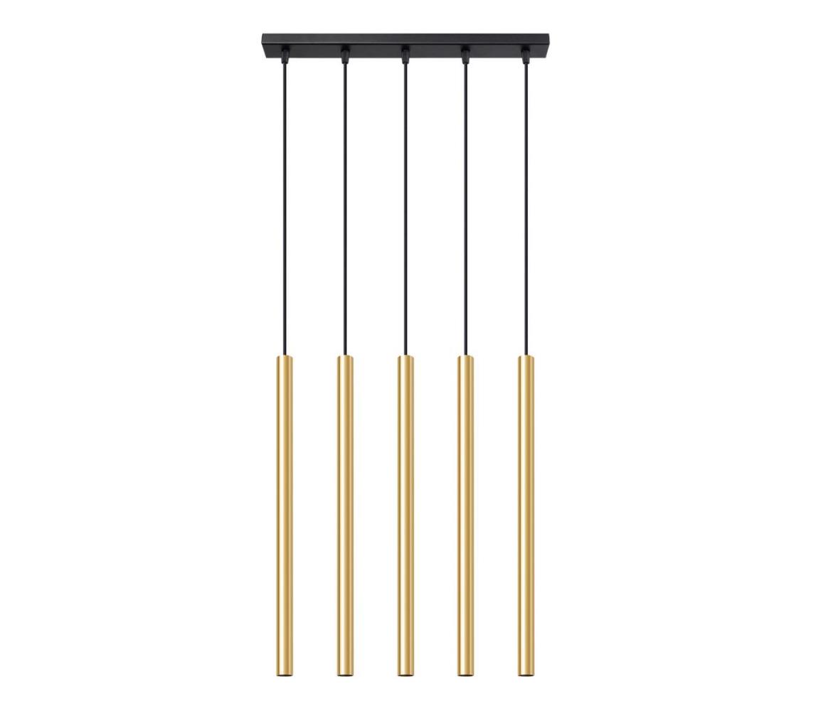 SL.1198 - Żyrandol na lince PASTELO 5xG9/8W/230V złoty