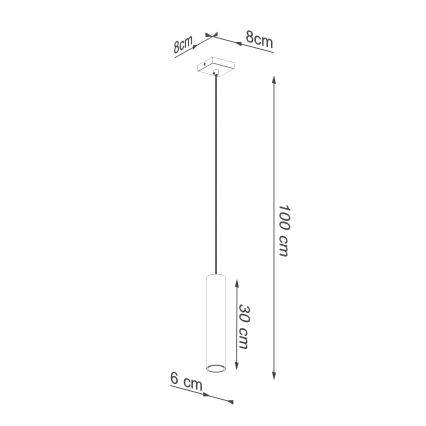 Żyrandol na lince LAGOS 1xGU10/10W/230V złoty