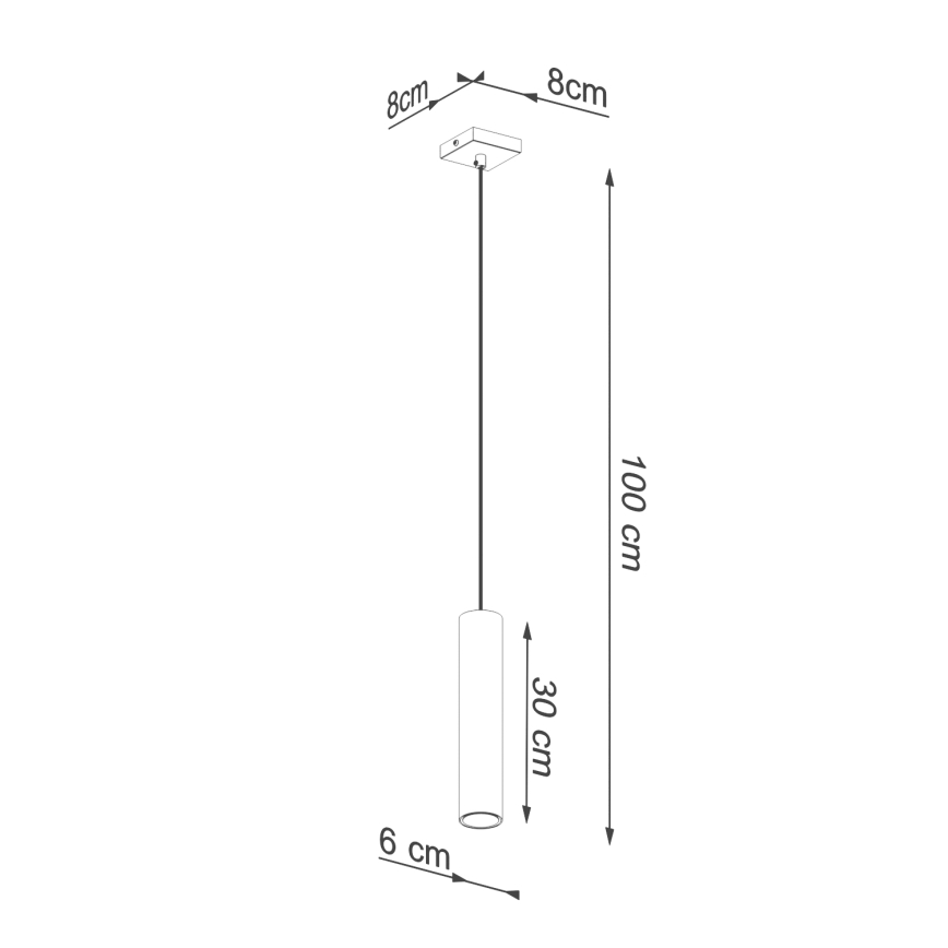 Żyrandol na lince LAGOS 1xGU10/10W/230V złoty
