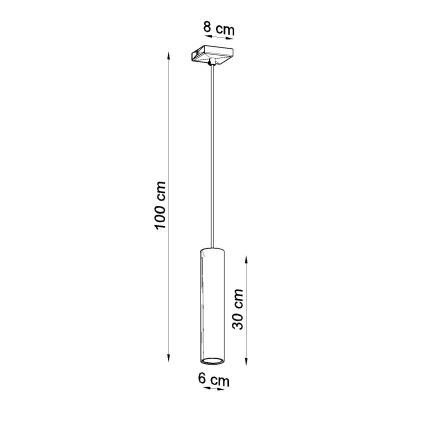 Żyrandol na lince LAGOS 1xGU10/10W/230V chrom błyszczący