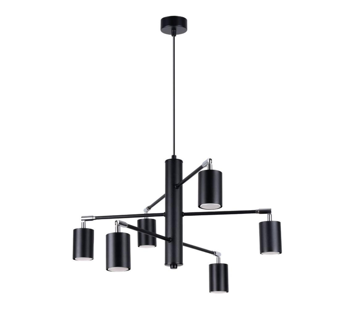 SL.1207 - Żyrandol na lince LEMMI 6xGU10/10W/230V czarny