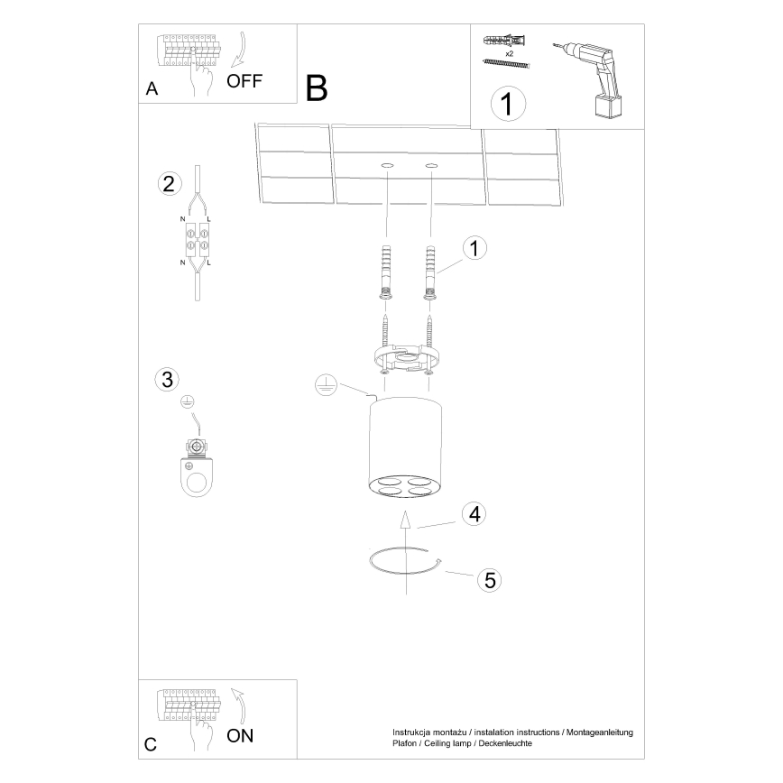 LED Oświetlenie punktowe ZOE LED/9W/230V czarne