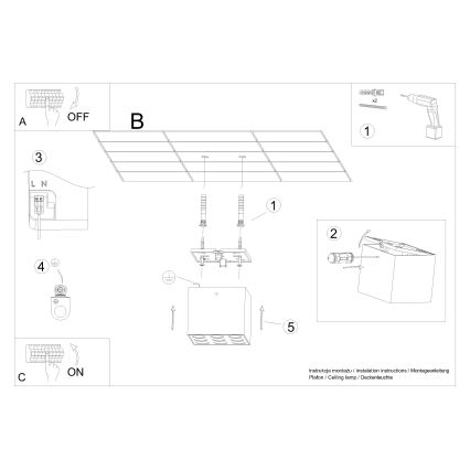 LED Oświetlenie punktowe OZZY LED/16W/230V czarne