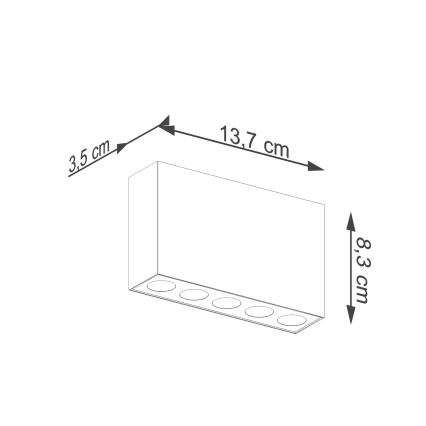 LED Oświetlenie punktowe SOLE LED/11W/230V czarne