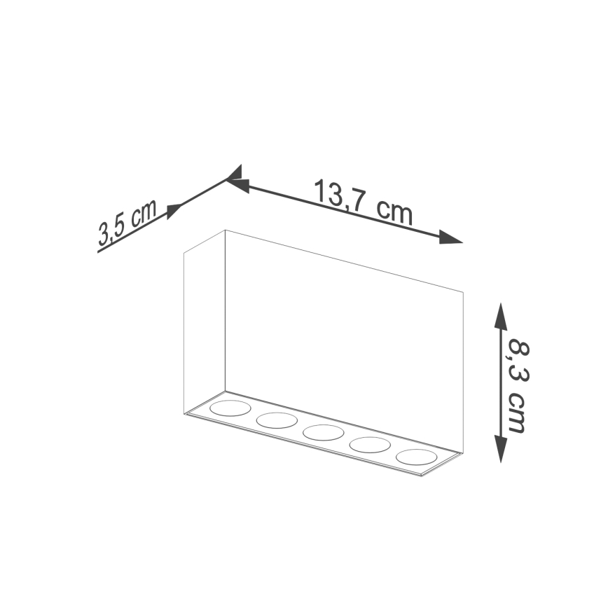 LED Oświetlenie punktowe SOLE LED/11W/230V czarne