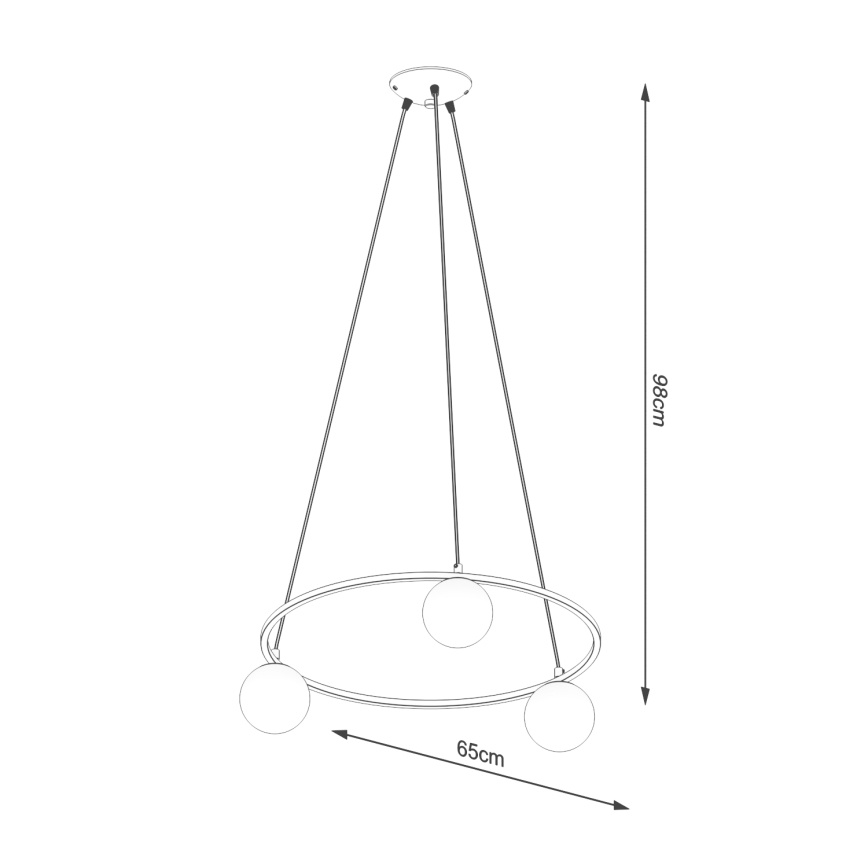 Żyrandol na lince YOLI 3xG9/8W/230V czarny