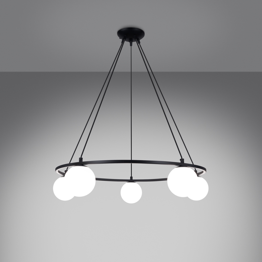 Żyrandol na lince YOLI 5xG9/8W/230V czarny