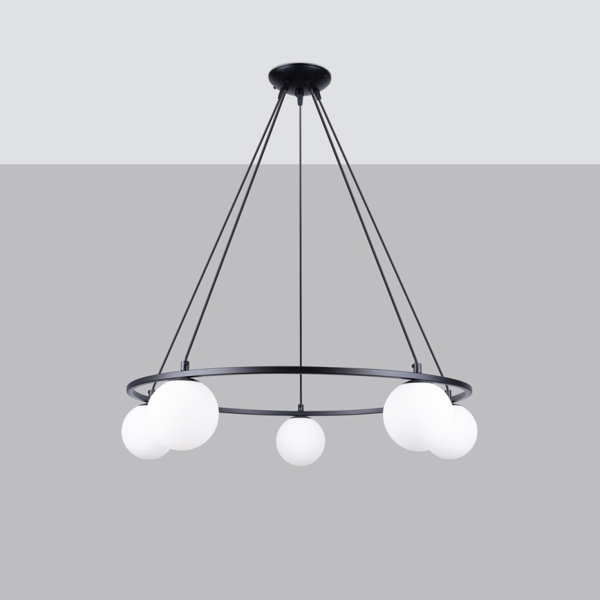 Żyrandol na lince YOLI 5xG9/8W/230V czarny