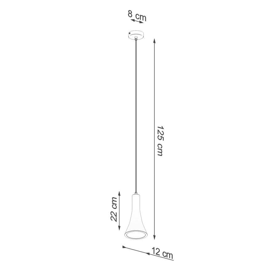 Żyrandol na lince REA 1xE14/12W/230V beton