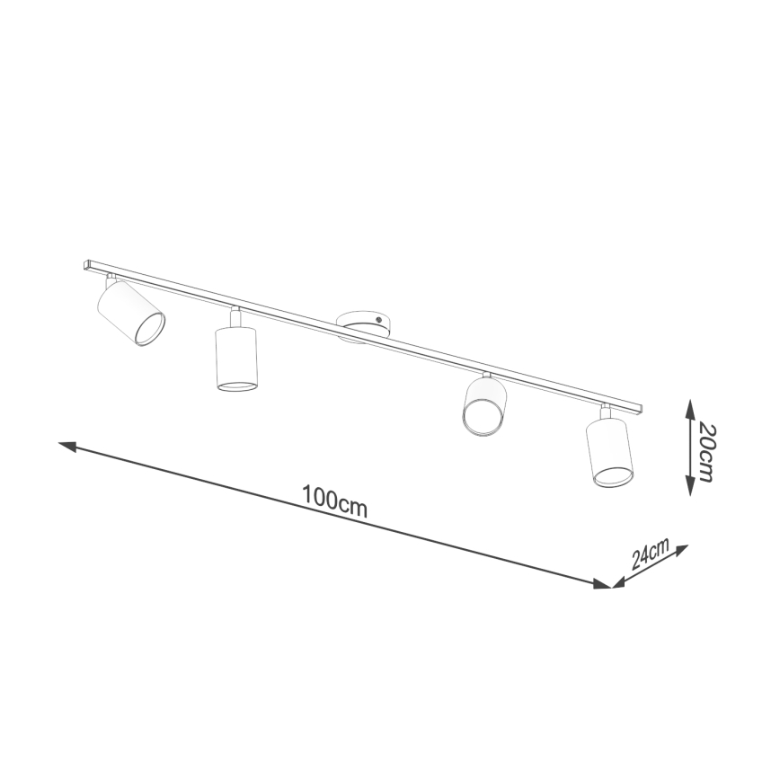 Oświetlenie punktowe LEMMI 4xGU10/10W/230V białe