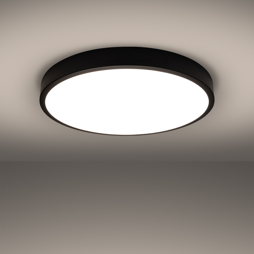 Lampa sufitowa LED ONYX, 48 W, 230 V, średnica 60 cm, czarna
