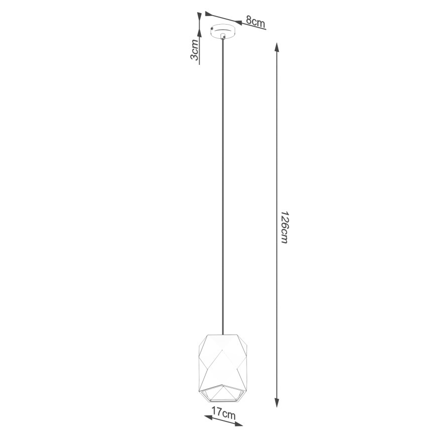 Żyrandol na lince GOBI 1xE27/15W/230V ceramika