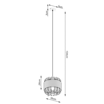 Żyrandol na lince FOST 1xE27/15W/230V