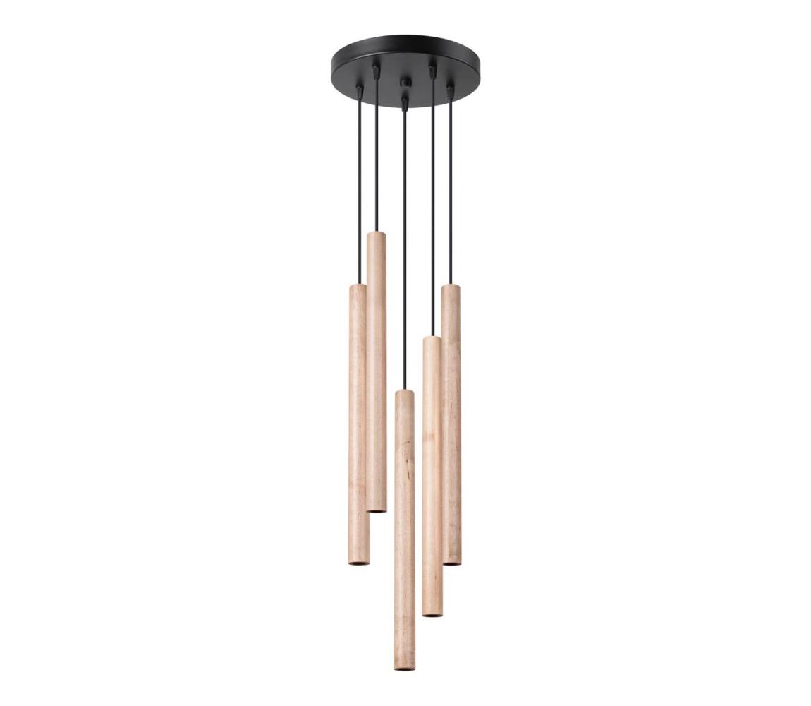 SL.1270 - Żyrandol na lince PASTELO 5xG9/8W/230V drewno