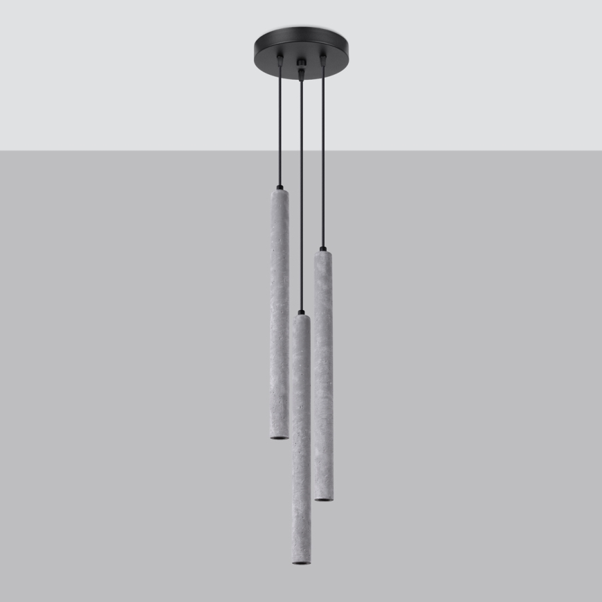 Żyrandol na lince PASTELO 3xG9/8W/230V beton
