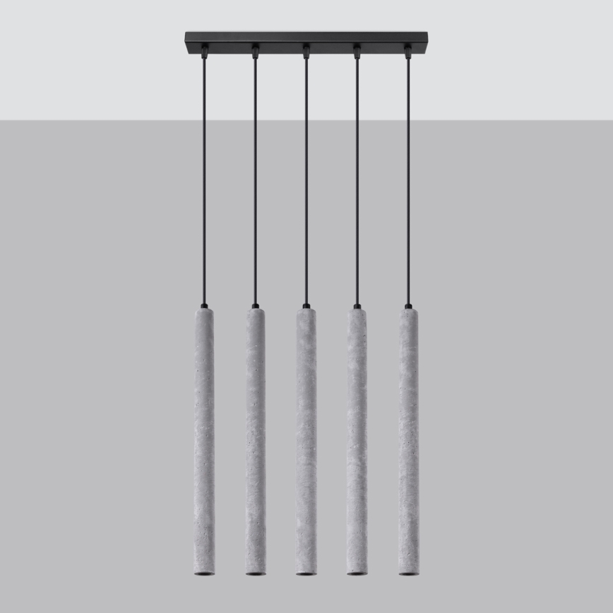 Żyrandol na lince PASTELO 5xG9/8W/230V beton