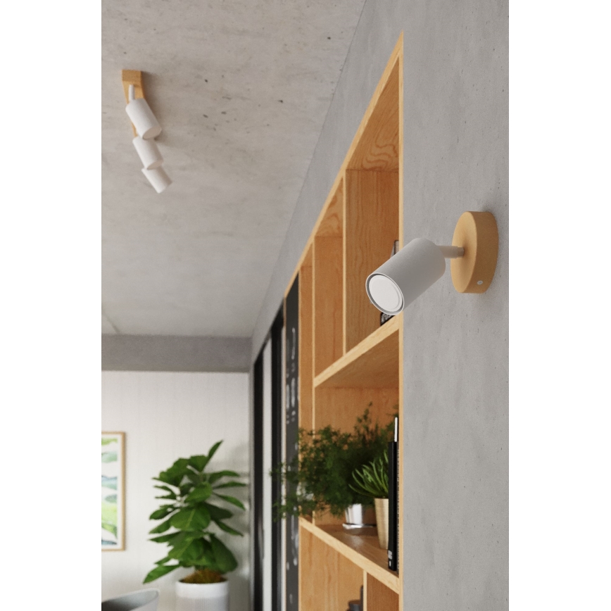 Oświetlenie punktowe VERDO 3xGU10/10W/230V białe/buk