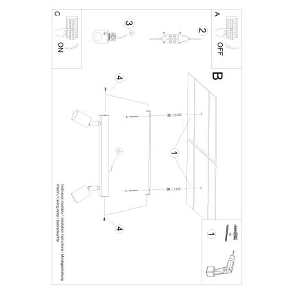 Oświetlenie punktowe VERDO 2xGU10/10W/230V czarne/buk