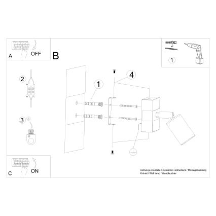 Oświetlenie punktowe ZUCA 1xE27/15W/230V czarne/dąb