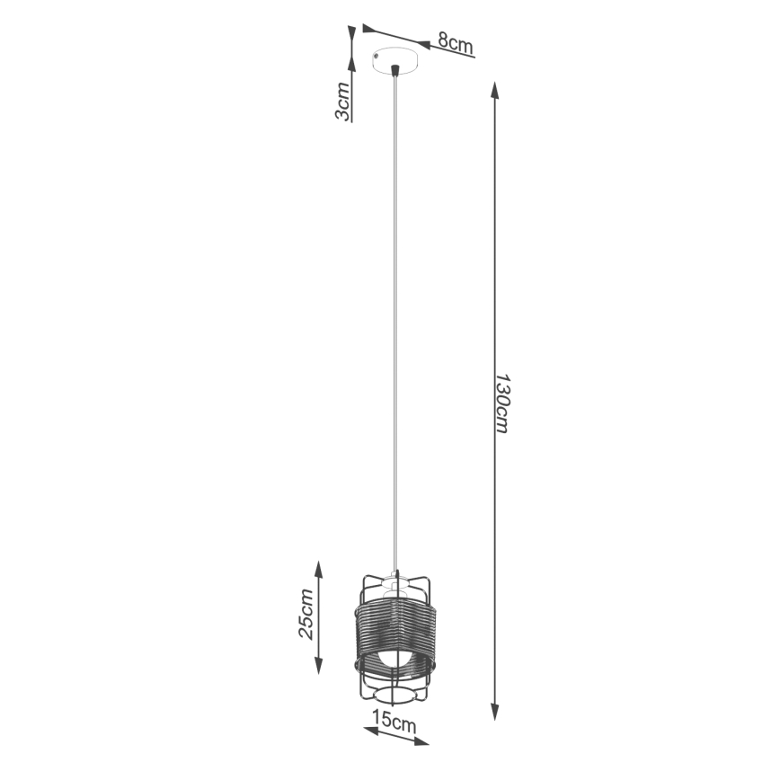 Żyrandol na lince GIZUR 1xE27/15W/230V