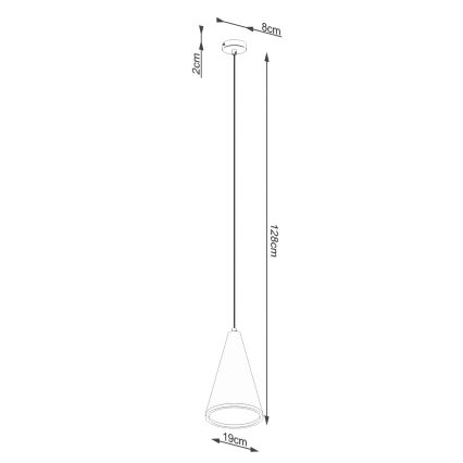 Żyrandol na lince LOGE 1xE27/15W/230V beton